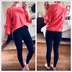 Caslon (Nordstrom)coral terry cloth sweatshirt